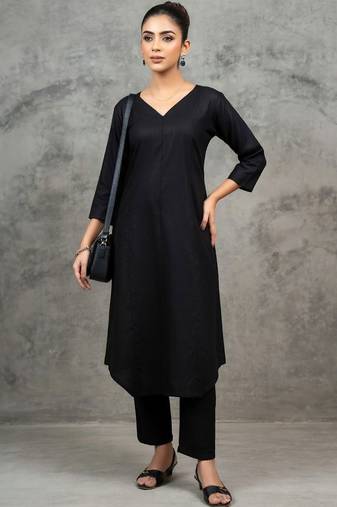 smart women regular kurta with trousers