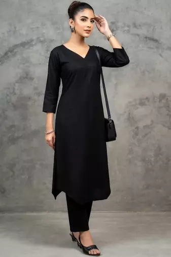 smart women regular kurta with trousers