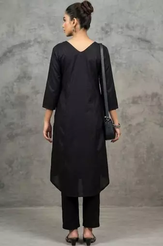smart women regular kurta with trousers