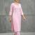 contemporary women printed regular kurta with trousers