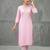 contemporary women printed regular kurta with trousers