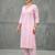 contemporary women printed regular kurta with trousers