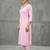 contemporary women printed regular kurta with trousers