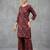 structured women paisley regular kurta with palazzos