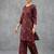 structured women paisley regular kurta with palazzos