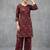 structured women paisley regular kurta with palazzos