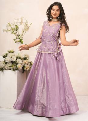 Lavender mist crush lehenga 2