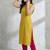 classic women floral printed regular kurta with palazzos