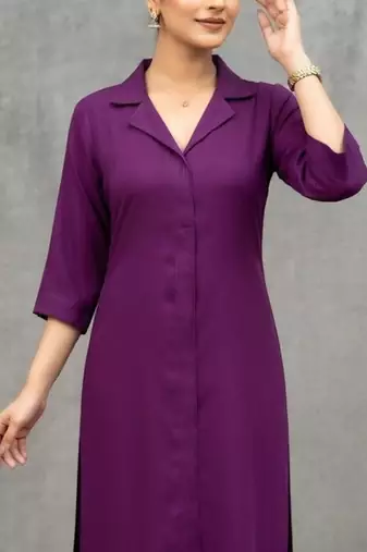 lightweight women regular silk crepe kurta with trousers