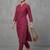 office women mandarin collar regular kurta with trousers