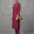 office women mandarin collar regular kurta with trousers