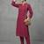office women mandarin collar regular kurta with trousers