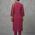 office women mandarin collar regular kurta with trousers