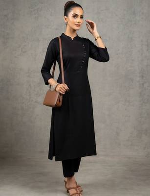 smart women regular kurta with trousers 1