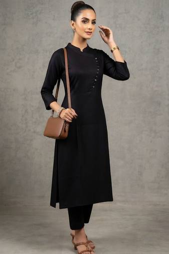 smart women regular kurta with trousers