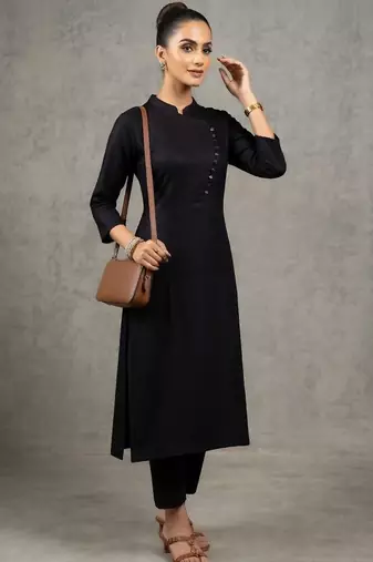 smart women regular kurta with trousers