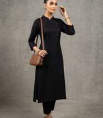 smart women regular kurta with trousers