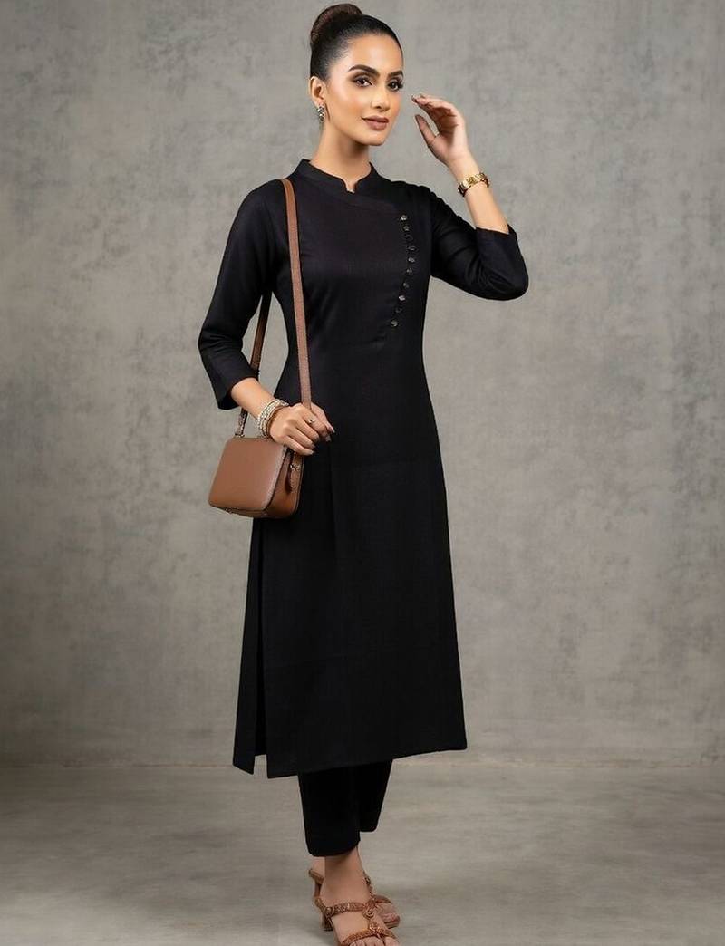 smart women regular kurta with trousers