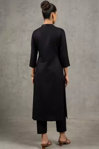 smart women regular kurta with trousers