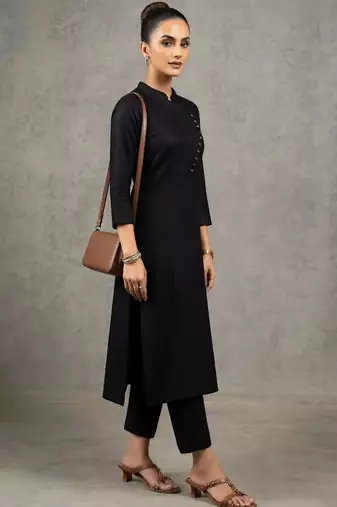 smart women regular kurta with trousers