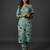 classic women floral printed regular kurta with trousers