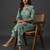 classic women floral printed regular kurta with trousers