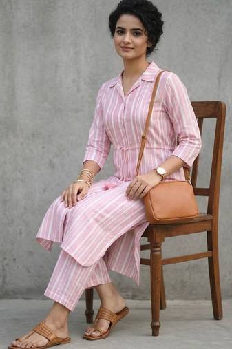 office women regular kurta with palazzos
