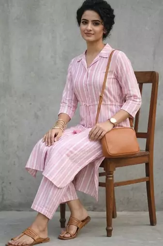 office women regular kurta with palazzos
