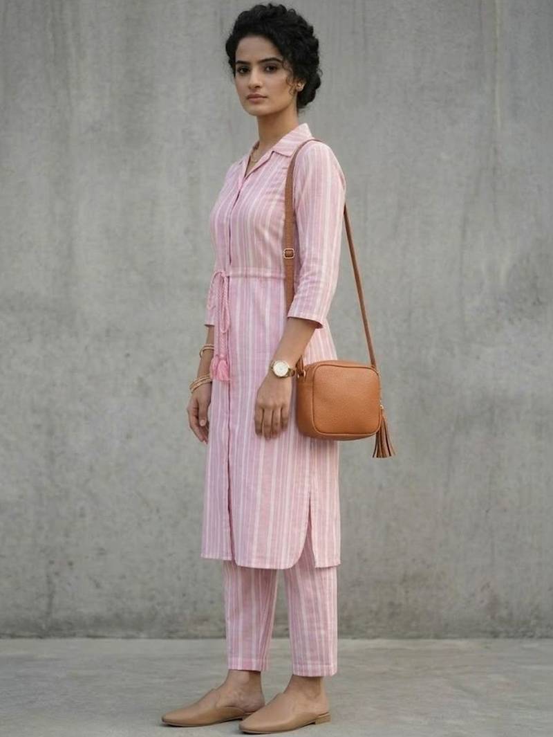 office women regular kurta with palazzos