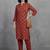 contemporary women floral printed regular kurta with trousers