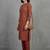 contemporary women floral printed regular kurta with trousers