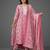 workwear women floral printed regular kurta with trousers & with dupatta