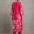 lightweight women floral printed regular gotta patti chanderi silk kurta with trousers