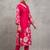 lightweight women floral printed regular gotta patti chanderi silk kurta with trousers