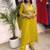 Neon yellow-green lehariya co-ord set