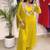 Neon yellow-green lehariya co-ord set