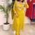 Neon yellow-green lehariya co-ord set