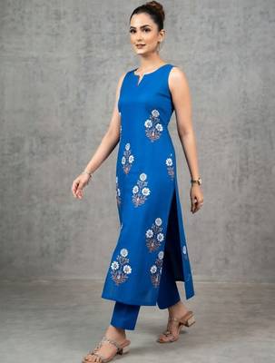 everyday women floral printed regular kurta with trousers 2