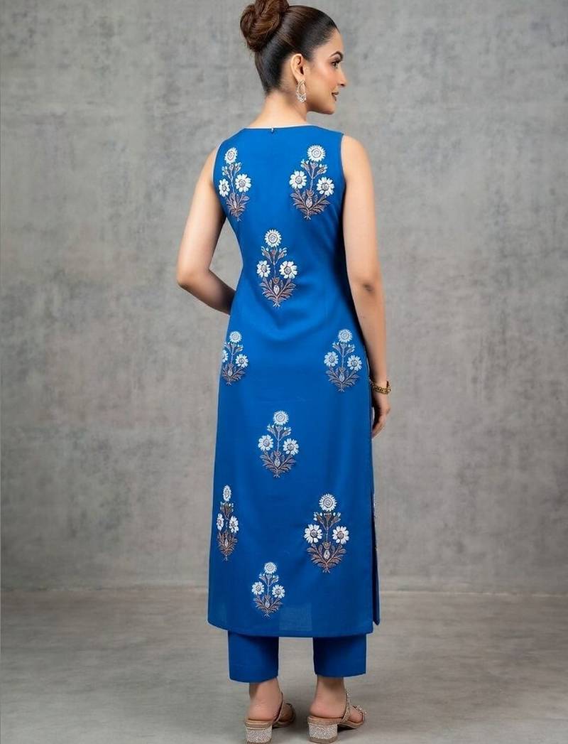 everyday women floral printed regular kurta with trousers
