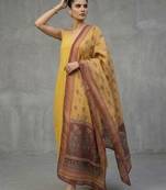 office women regular kurta with trousers & with dupatta