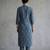 structured women paisley printed regular cotton kurta with trousers