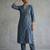structured women paisley printed regular cotton kurta with trousers