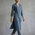 structured women paisley printed regular cotton kurta with trousers