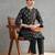 office women floral printed regular kurta with trousers