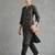 office women floral printed regular kurta with trousers