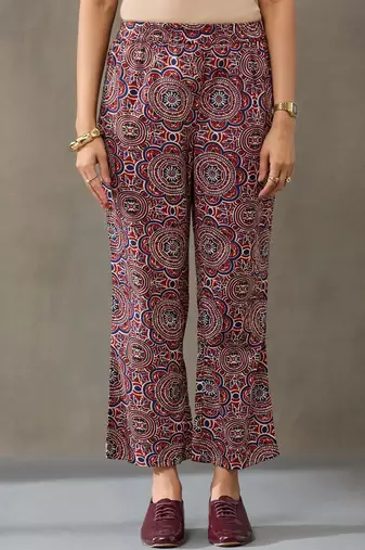everyday women floral printed regular cotton kurta with trousers
