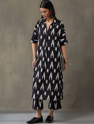 everyday women floral printed regular cotton kurta with trousers 1