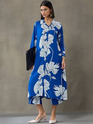 workwear printed a-line kurta sets 1