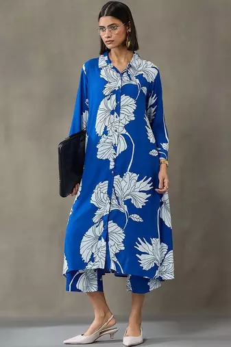 workwear printed a-line kurta sets