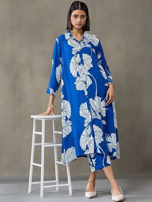 workwear printed a-line kurta sets 3